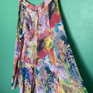 H&M long buttoned printed floral skirt.